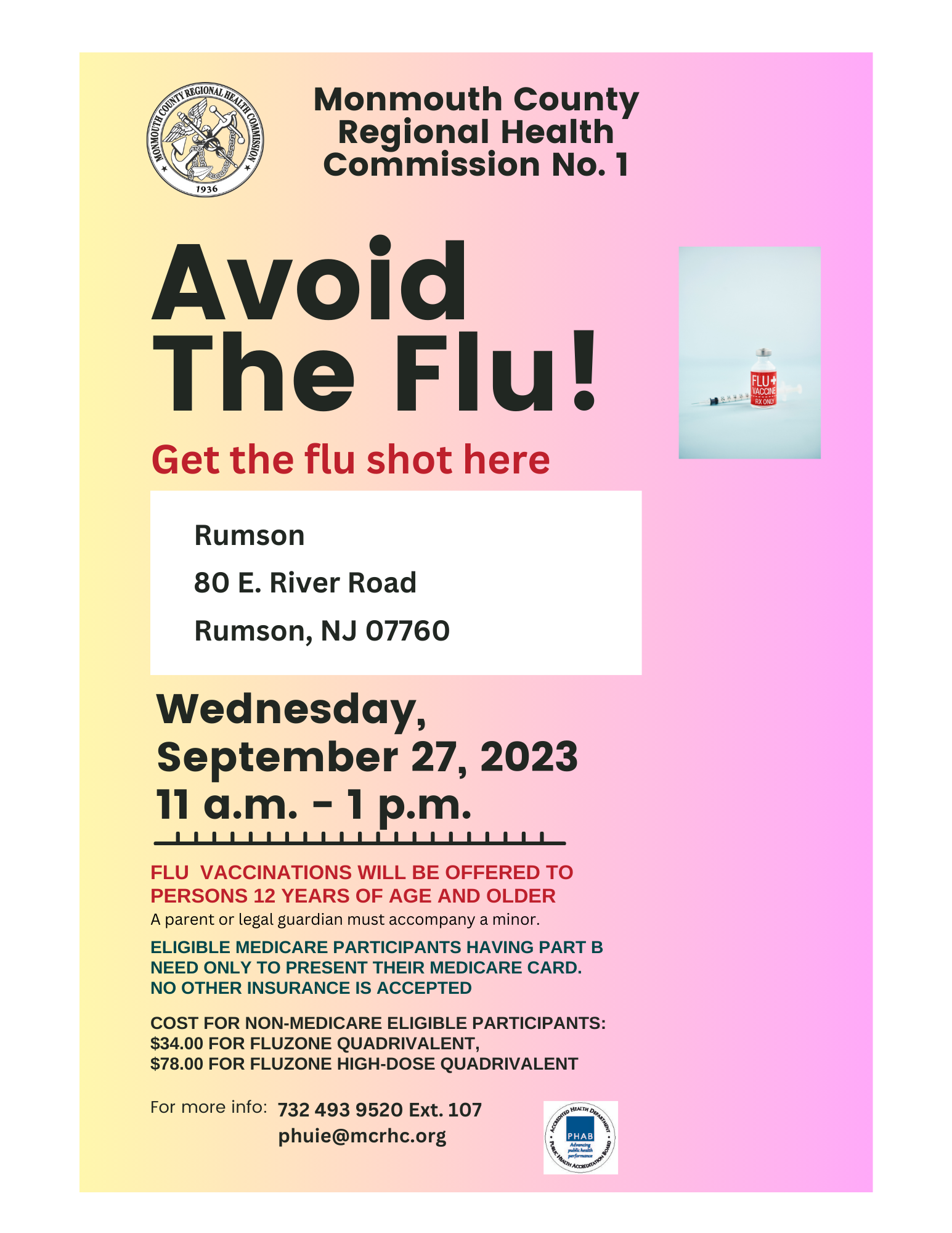 Rumson Flu Shot Flyer 1